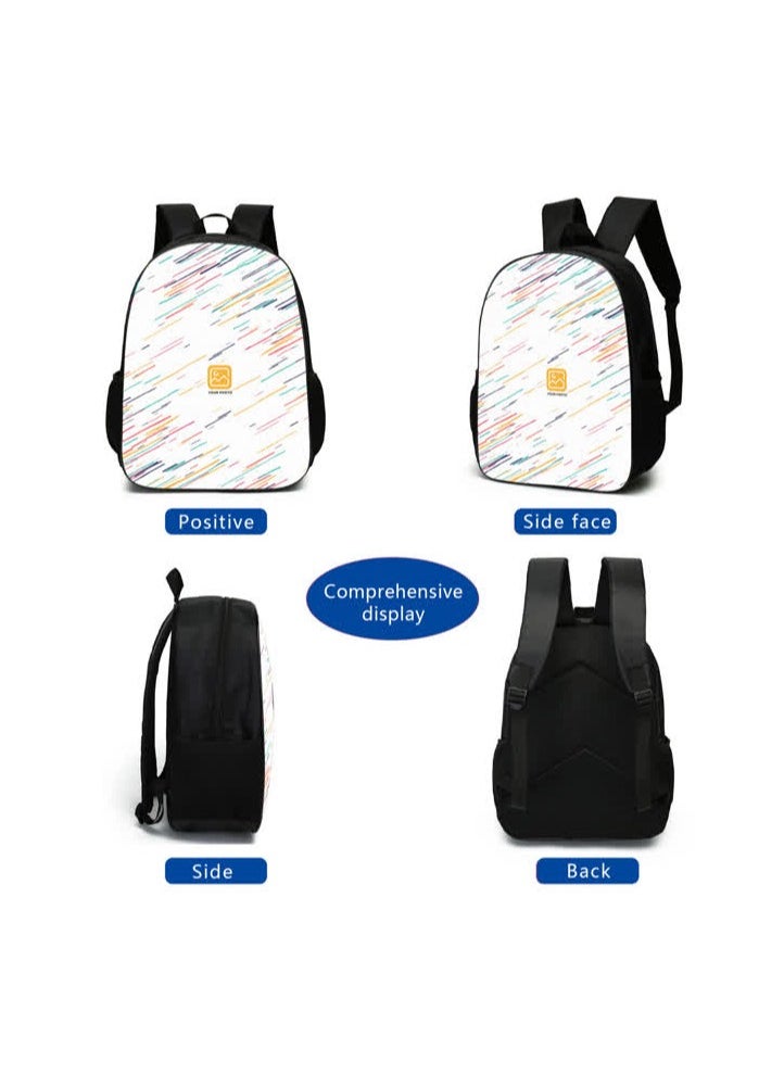 Generic - Printed backpack polyester schoolbag large-capacity cross-body bag student-X10-The Walking Dead Collection (universal standard three-piece set) - Image 1