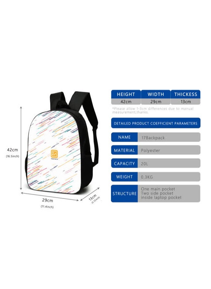 Generic - Printed backpack polyester schoolbag large-capacity cross-body bag student-X10-The Walking Dead Collection (universal standard three-piece set) - Image 1