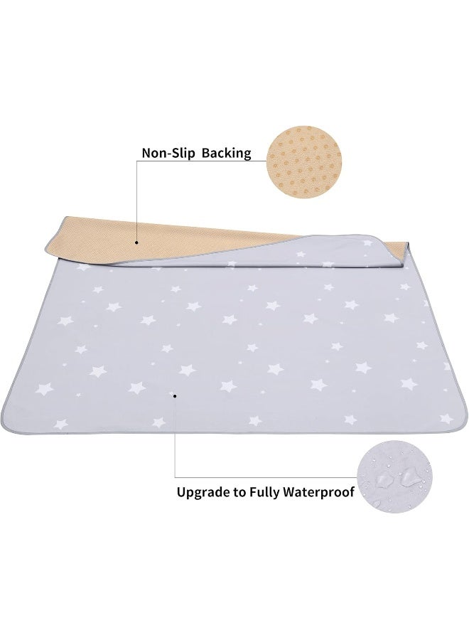 Womumon WOMUMON Splat Mat for Under High Chair/Arts/Crafts, Wo Baby Washable Spill Mat Water-resistant Anti-slip Floor Splash Mat, Portable Play Mat and Table Cloth (Star, 51") - Image 2