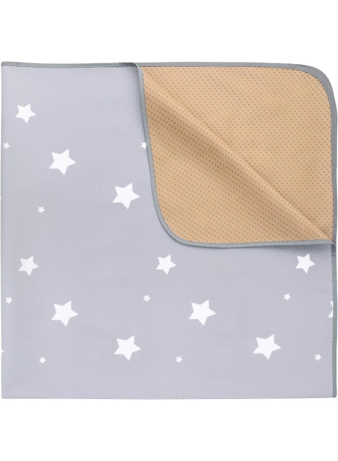 Womumon WOMUMON Splat Mat for Under High Chair/Arts/Crafts, Wo Baby Washable Spill Mat Water-resistant Anti-slip Floor Splash Mat, Portable Play Mat and Table Cloth (Star, 51") - Image 3