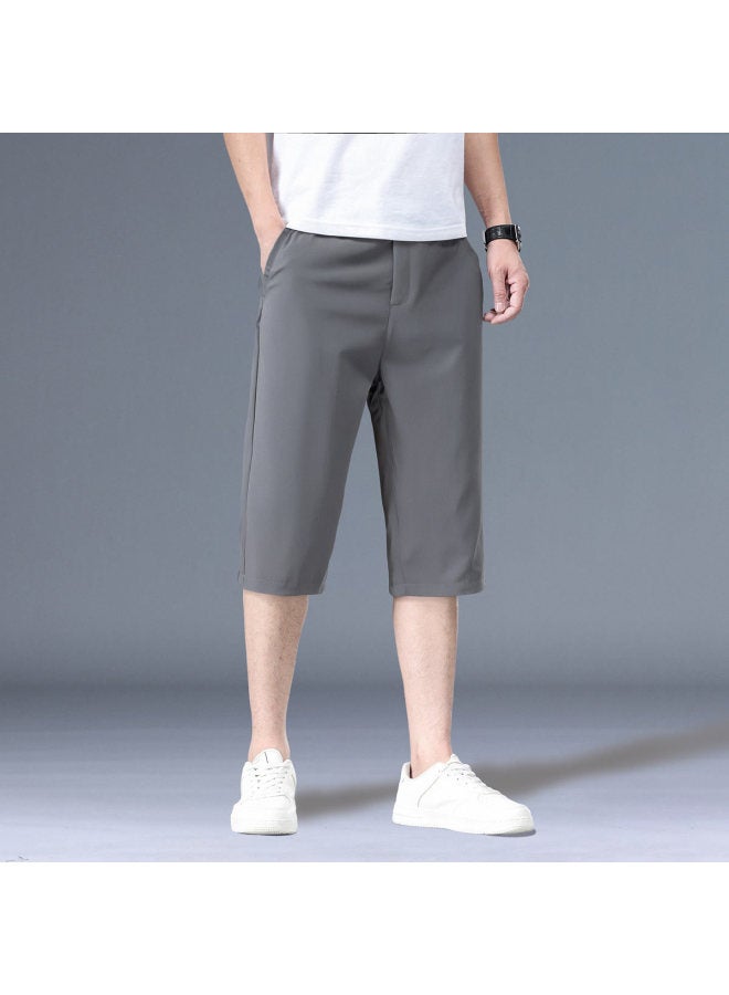 FOLUNSI 2025 Men's Casual Mid-length Shorts Loose Straight-cut Seven-pants Versatile Casual Trousers For Men - Image 5