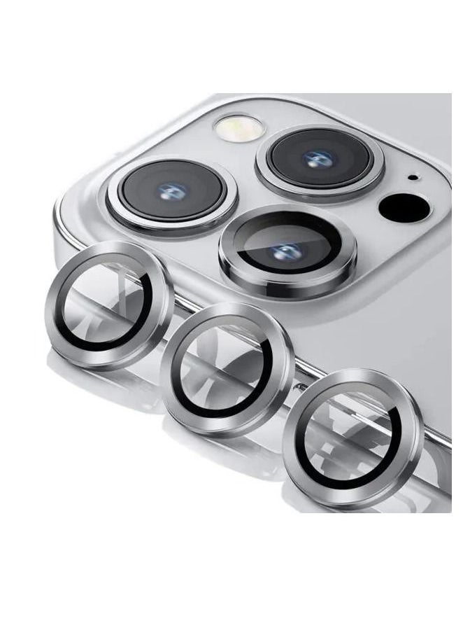 MOCOM Camera lens Protector Ring for iPhone 14 Pro Max / 14 Pro - Silver 