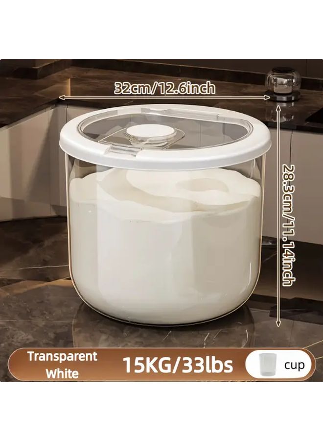 Airtight 55lbs Rice Bucket Large Capacity Insect Proof Flour Storage Container - Image 4