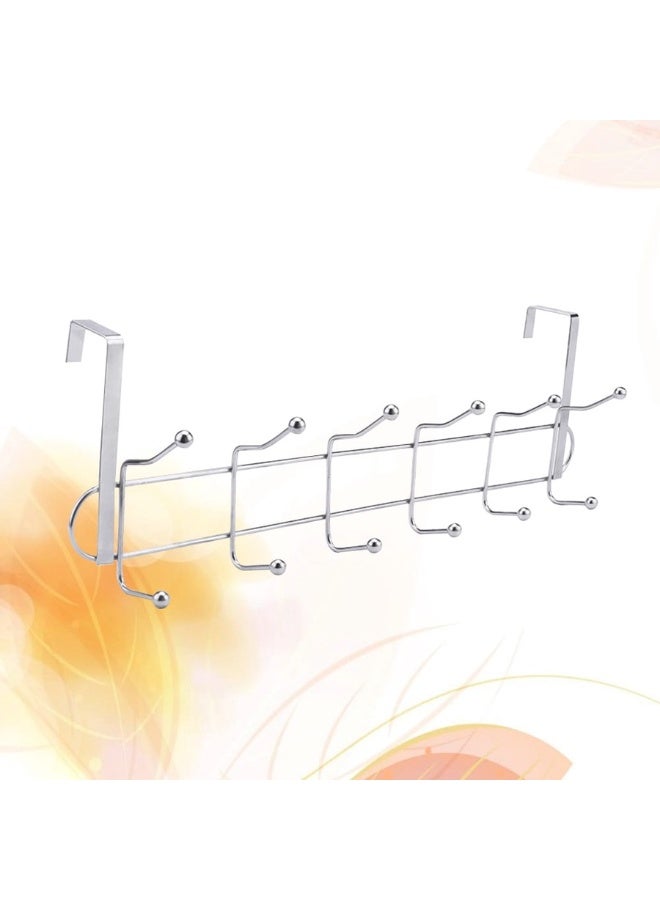 Premium Stainless Steel Door Hanger – Heavy-Duty Silver Over-the-Door Hook Organizer for Towels, Coats, Bags, and Clothes – Rustproof, Space-Saving Door Rack for Bathroom, Bedroom, Office, or Kitchen Storage - Image 5