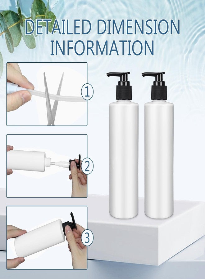 M-Aimee 20 Pcs Plastic Pump Dispenser Bottle Bulk, 8 oz Empty Lotion Bottle Refillable Containers with Pump for Shampoo Massage Oil Dispensing Travel Daily Life (White) - Image 3