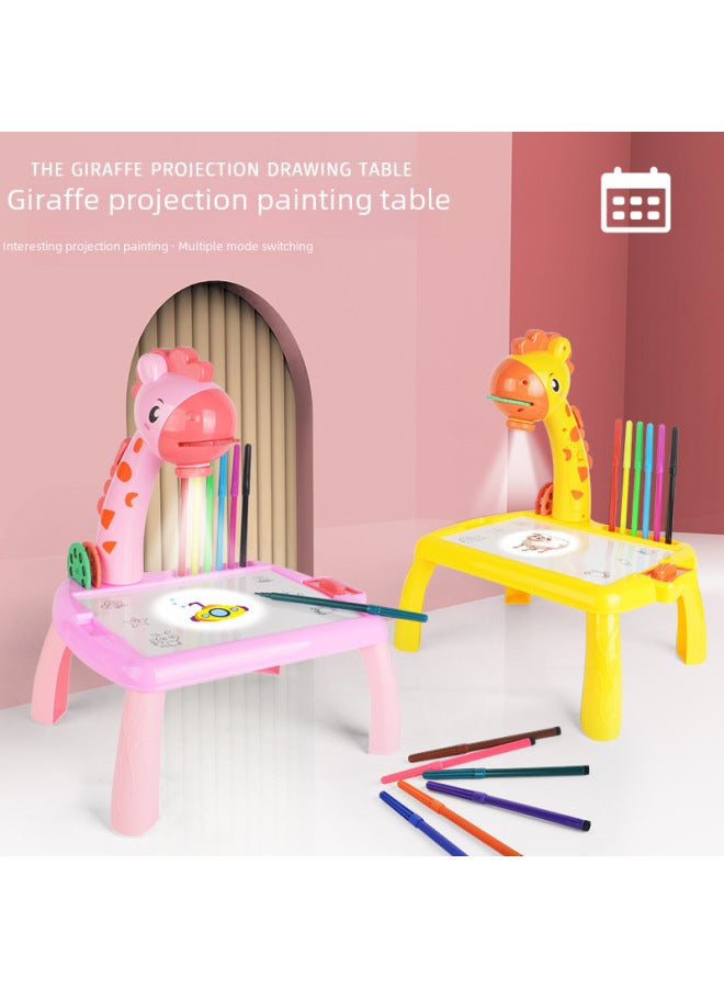 Multifunctional Fawn Projection Drawing Table Cartoon Modeling With Acousto-optic Graffiti Writing Board Children's Educational Toys - Image 4