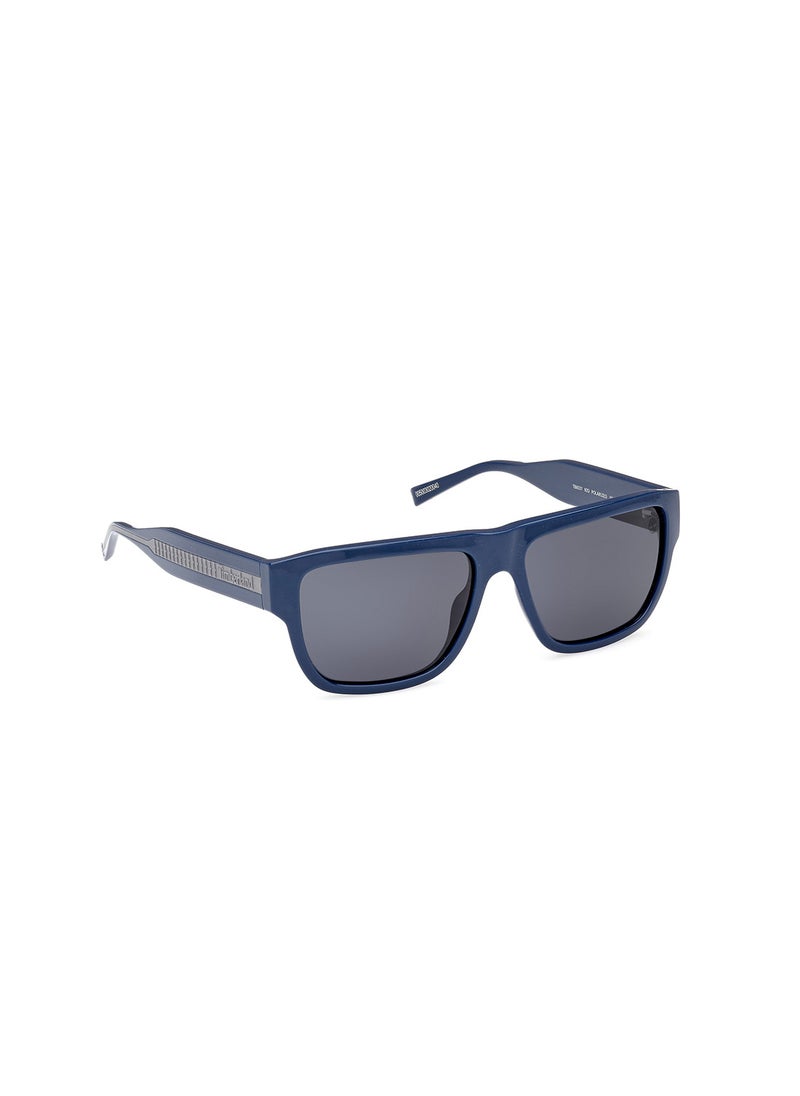 Men's Polarized Rectangular Sunglasses - TB933792D58 - Lens Size: 58 Mm