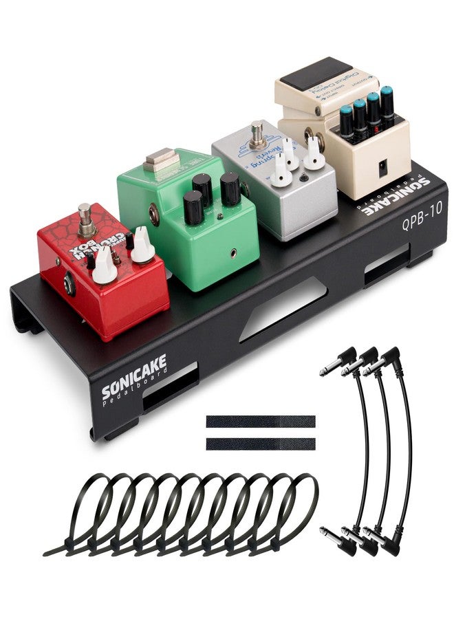 SONICAKE Mini Guitar Pedal Board 14.10" x 5.50" x1.20"Portable Aluminum Alloy Guitar Pedalboard (QPB-10) - Image 1