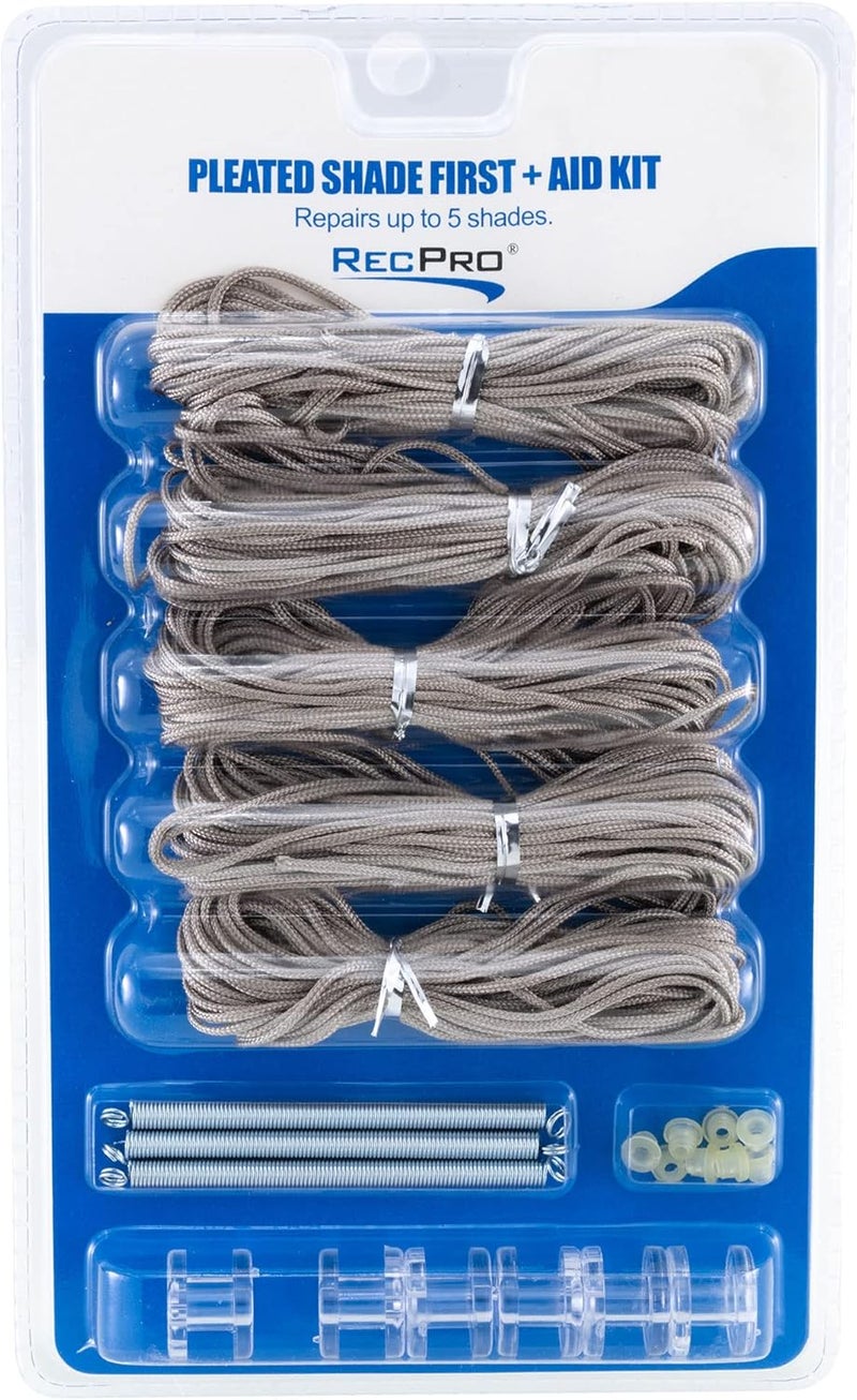 RecPro RV Pleated Shade Repair Kit | Day Night Window Shade Restringing Kit (Tan) - Image 1