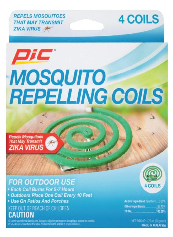 PIC PIC Mosquito Repelling Coils, 4 Count Box, 6 Pack - Mosquito Repellent for Outdoor Spaces (24 Coils Total)  - Image 4
