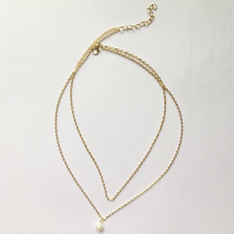 cheekyglo Circle Faux Pearl Clavicle Chain Lariat Punk Unique Charming Choker Pendant Necklace for Women,Gold,As Description - Image 3