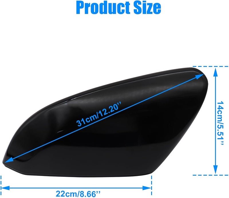 Priprilod Left Driver Side Mirror Cap Cover Glossy Black - Image 4