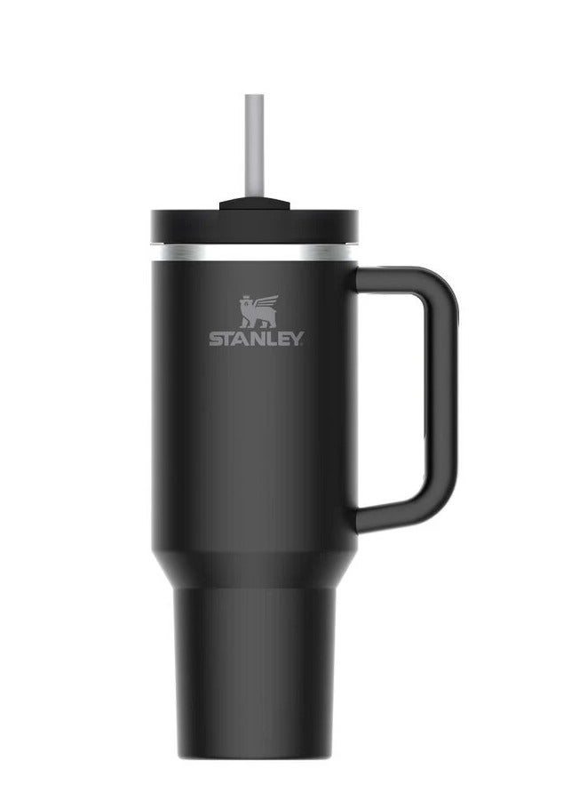 Stanley Quencher H2.0 FlowState Vacuum Insulated Tumbler – 40 oz Black Stainless Steel Travel Mug with Leakproof Lid & Reusable Straw | Double-Walled Design Keeps Drinks Hot for 7 Hours & Cold for 24 Hours | Durable, Portable & Ideal for Water, Coffee, Smoothies & More  - Image 1