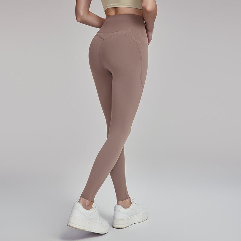 Composite High Waist Yoga Pants – Antibacterial Slim Fit Trousers with Side Pocket - Image 4