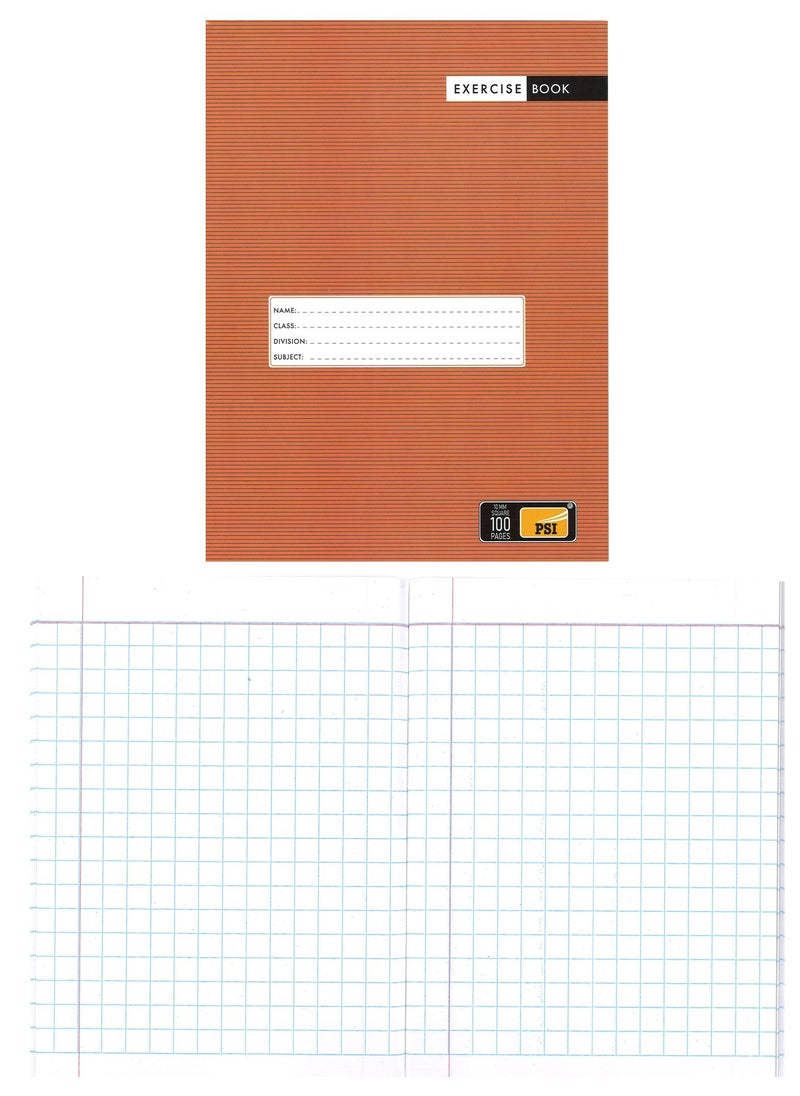 Psi - 6-Piece Single Lined Exercise Notebook With Left Margin 100 Pages A5 Size - Image 1