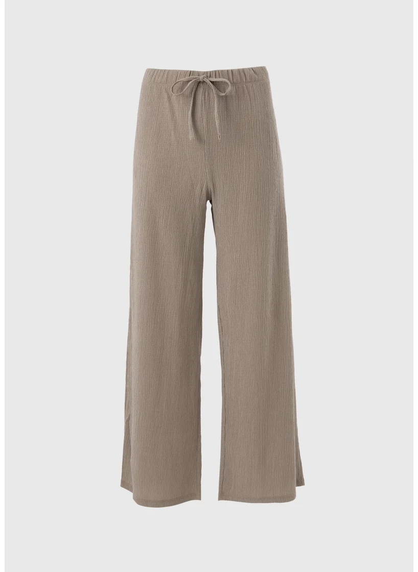 Matalan Taupe Co Ord Textured Trousers