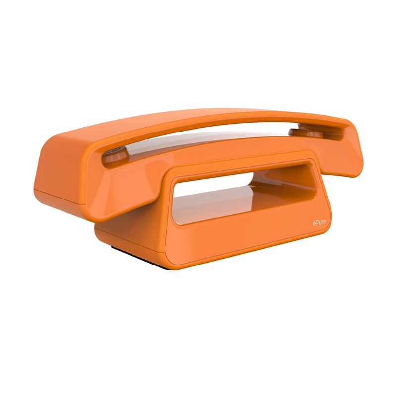 ALCATEL ePure Iconic - DECT Cordless Phone - Classic Design - Large Highly Legible Graphic Display - Handsfree - Call Barring - Orange - Image 1