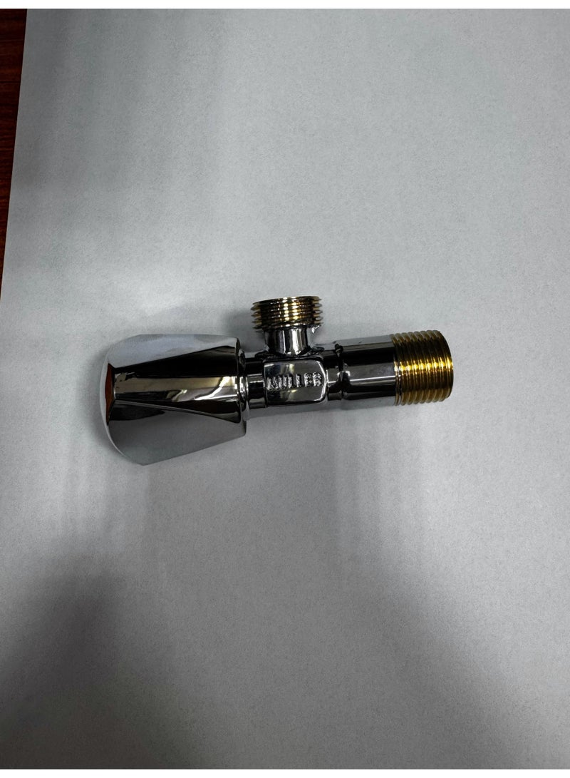 Muller Chrome Plated Angle Valve Solid Metal Construction G1/2 Connection - Image 2