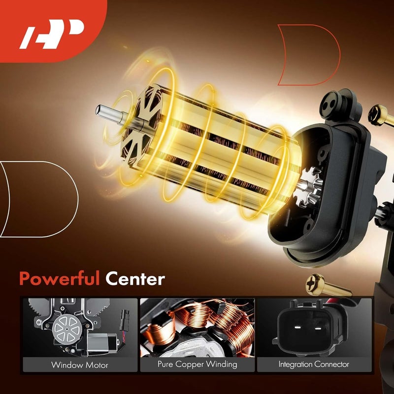 A-Premium Power Window Regulator with Motor for Chevrolet Colorado GMC Canyon Isuzu i-280 i-290 i-350 i-370 Front Right Passenger Side - Image 4