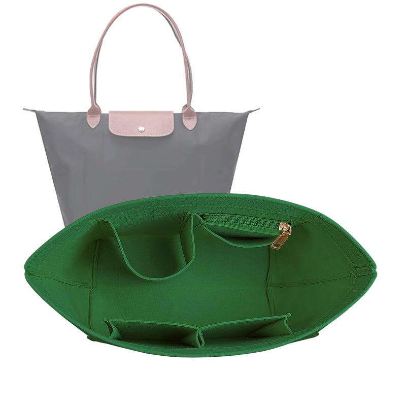 Lckaey Purse Organizer Insert for longchamp le pliage large Handbags Insert Organizer 1012greenM - Image 2