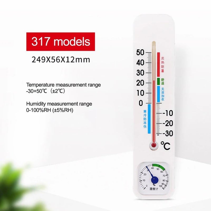 Analog Wall-Mounted Thermometer and Hygrometer – Battery-Free Indoor Climate Monitor for Temperature and Humidity – Compact and Stylish Design - Image 3