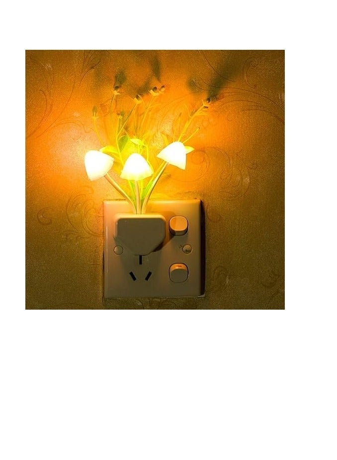 مصباح  ليلي على شكل فطر، متغير اللون لطيف للسرير وغرفة المعيشة والمطبخ، مصباح ليلي للحائط، تشغيل/ايقاف تلقائي - Image 5