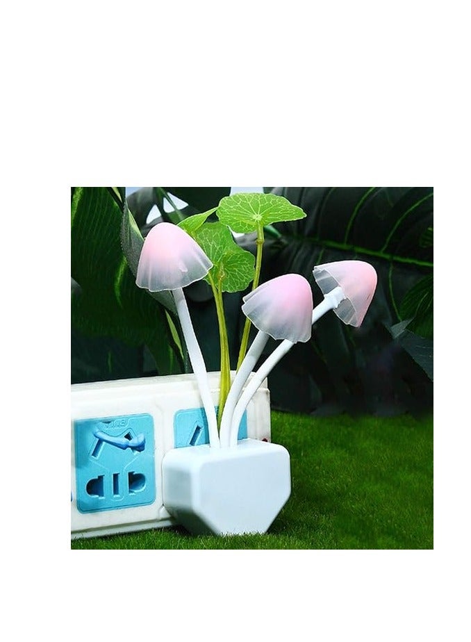 مصباح  ليلي على شكل فطر، متغير اللون لطيف للسرير وغرفة المعيشة والمطبخ، مصباح ليلي للحائط، تشغيل/ايقاف تلقائي - Image 4