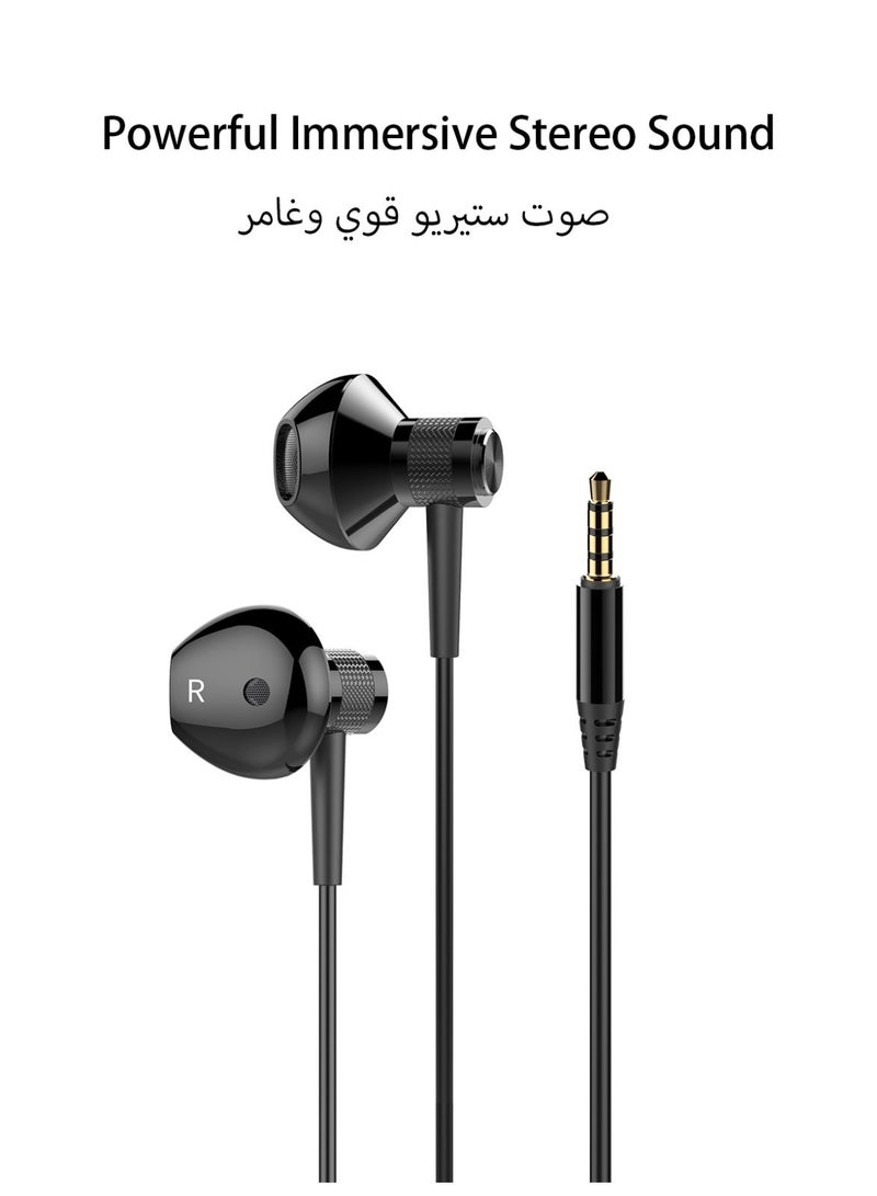 تمبو سماعات أذن سلكية Tempo، مقبس صوت 3.5 مم، صوت ستيريو غامر عالي الدقة، ميكروفون مدمج عالي الجودة، سماعة رأس سلكية مزودة بتحكم خطي - Image 3