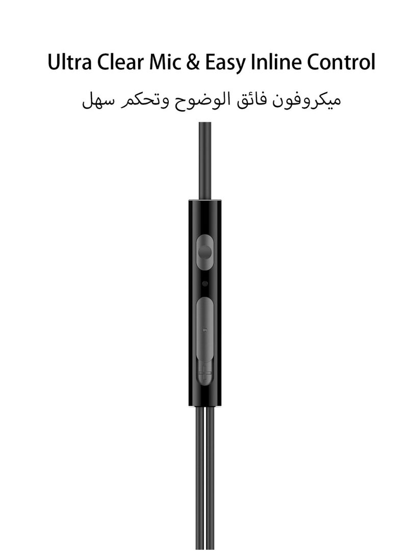 تمبو سماعات أذن سلكية Tempo، مقبس صوت 3.5 مم، صوت ستيريو غامر عالي الدقة، ميكروفون مدمج عالي الجودة، سماعة رأس سلكية مزودة بتحكم خطي - Image 2