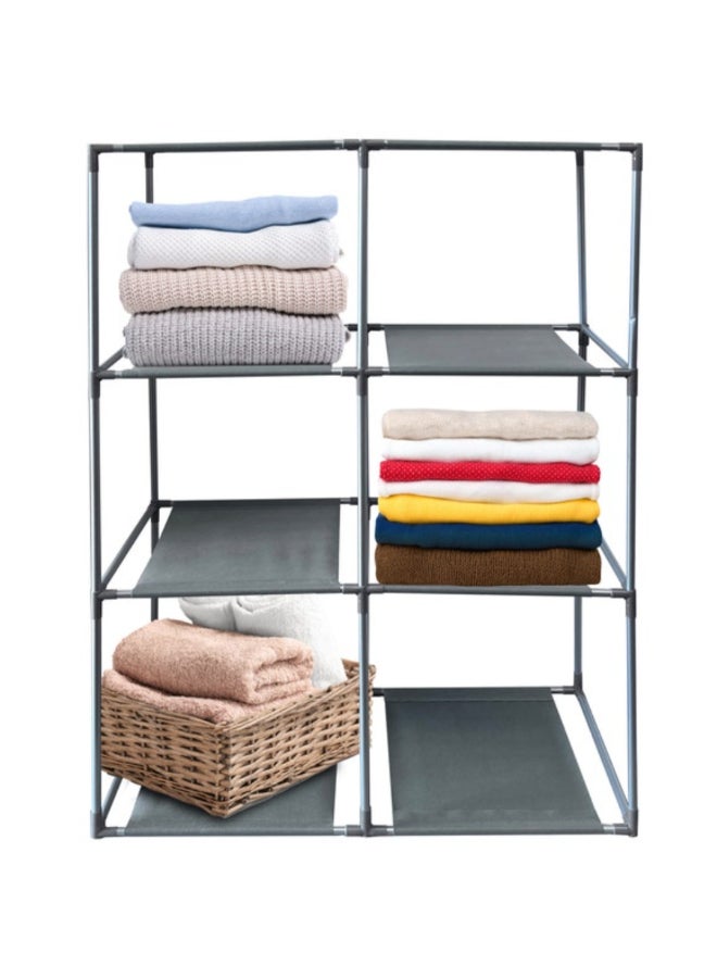 Kole Easy Assemble 4-Tier Lightweight Multi-Purpose Cube Storage Organizer Grey 35 x 24 x 12 Inch AH064 - Image 3