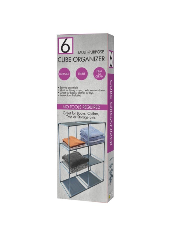 Kole Easy Assemble 4-Tier Lightweight Multi-Purpose Cube Storage Organizer Grey 35 x 24 x 12 Inch AH064 - Image 2