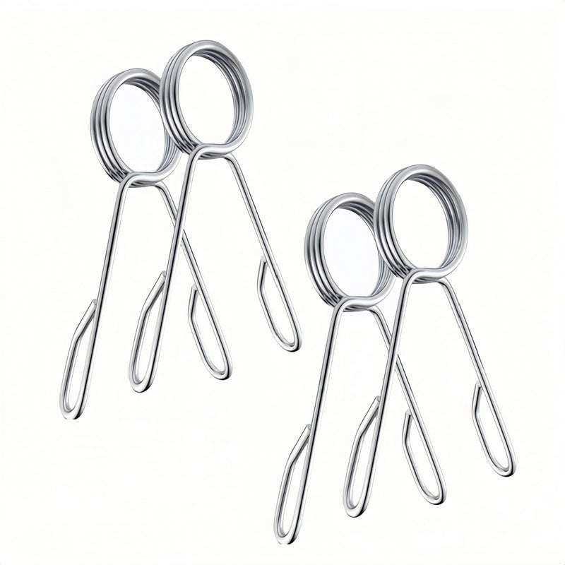 KZU 4 PCS 2 Inch Olympic Barbell Clamps, Heavy Duty Steel Barbell Spring Collar Clips, Dumbbell Weight Bar Clips Clamps for Home Gym Weightlifting Powerlifting Strength Training - Image 1
