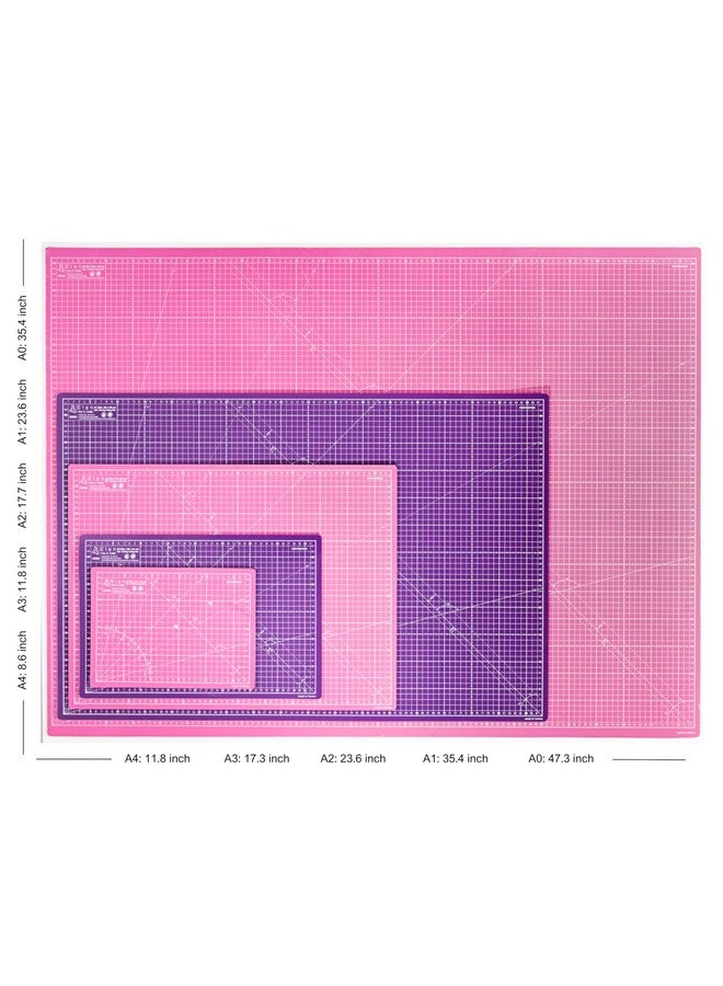 إيلان قطع حصيرة A3 الوردي والأرجواني حصيرة القطع الشفاء الذاتي 12 × 18 بوصة 5رقائق الحرفية حصيرة الوردي هواية قطع حصيرة 12 × 18 بوصة النسيج قطع المجلس للحرف اليدوية اللحف قطع المجلس الحرفية قطع حصيرة - Image 5