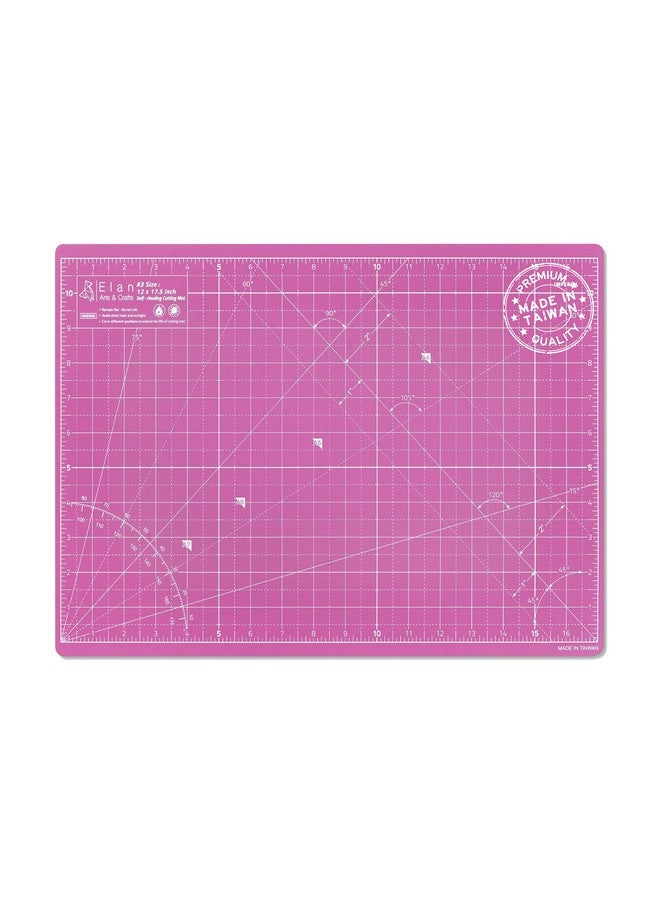 إيلان قطع حصيرة A3 الوردي والأرجواني حصيرة القطع الشفاء الذاتي 12 × 18 بوصة 5رقائق الحرفية حصيرة الوردي هواية قطع حصيرة 12 × 18 بوصة النسيج قطع المجلس للحرف اليدوية اللحف قطع المجلس الحرفية قطع حصيرة - Image 1