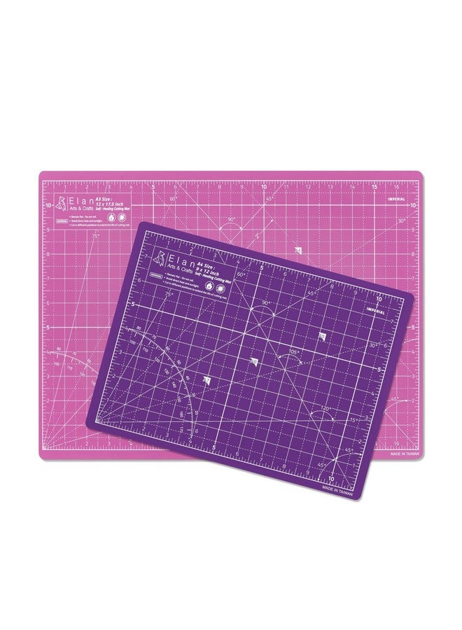 إيلان قطع حصيرة A3 الوردي والأرجواني حصيرة القطع الشفاء الذاتي 12 × 18 بوصة 5رقائق الحرفية حصيرة الوردي هواية قطع حصيرة 12 × 18 بوصة النسيج قطع المجلس للحرف اليدوية اللحف قطع المجلس الحرفية قطع حصيرة - Image 3