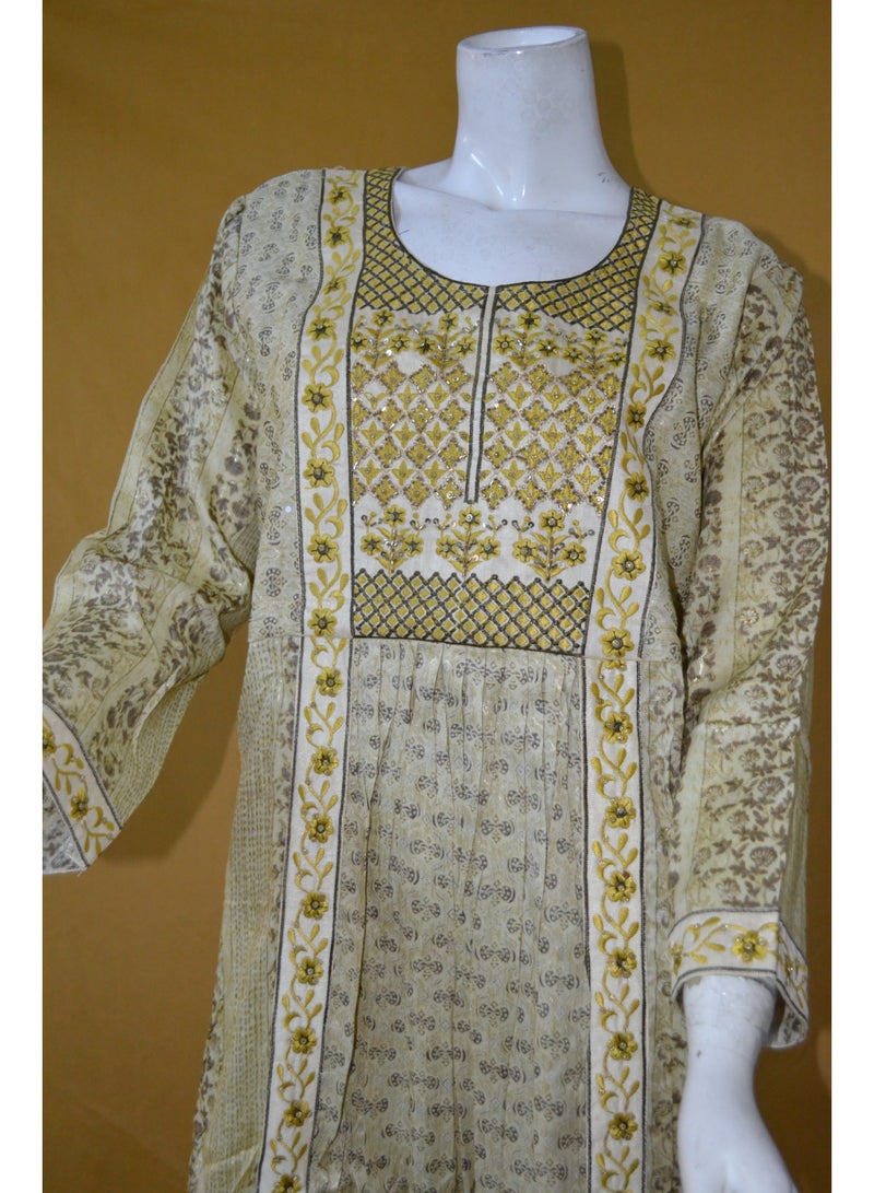 زينة جلابية نسائية أنيقة – فستان سهرة وحفلات محتشم بتطريز وأكمام طويلة مع أشرطة جانبية قابلة للتعديل - Image 5