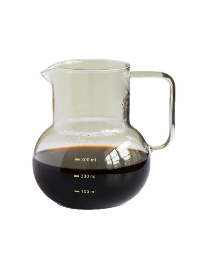 هومستر غلاية قهوة زجاجية سعة 300 مل مع مقياس قياس - إبريق عنق الإوزة لتحضير القهوة الساقطة يدويًا بدقة - Image 2