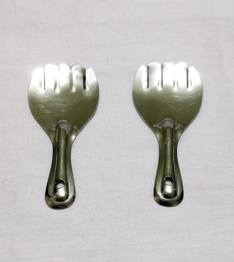 GS KITCHENWARE GS Stainless Steel Rice Serving Panja, Rice Spoon, Rice Ladle/Chamcha, and Panja Ladle/Chamcha for Serving, Bhatiya Chamcha Set of 2. - Image 1