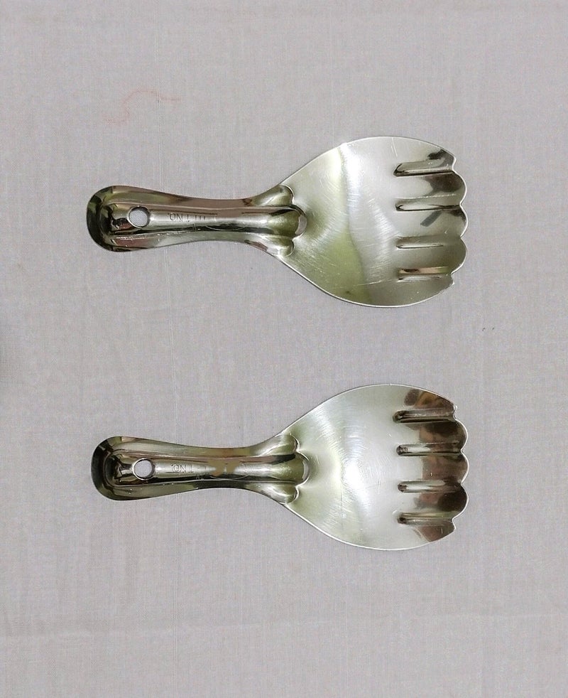 GS KITCHENWARE GS Stainless Steel Rice Serving Panja, Rice Spoon, Rice Ladle/Chamcha, and Panja Ladle/Chamcha for Serving, Bhatiya Chamcha Set of 2. - Image 2