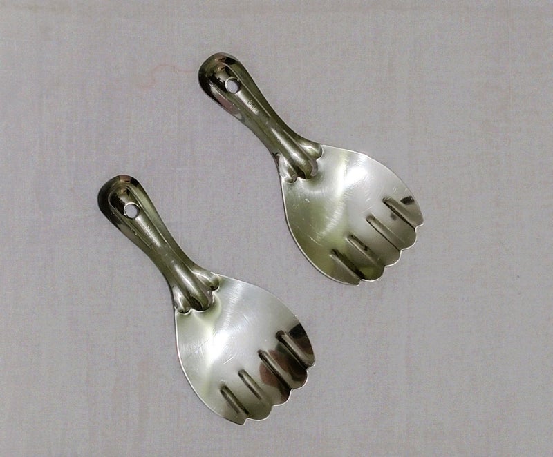 GS KITCHENWARE GS Stainless Steel Rice Serving Panja, Rice Spoon, Rice Ladle/Chamcha, and Panja Ladle/Chamcha for Serving, Bhatiya Chamcha Set of 2. - Image 5