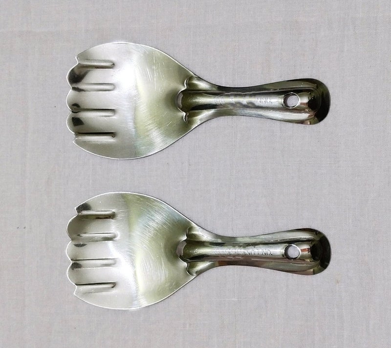 GS KITCHENWARE GS Stainless Steel Rice Serving Panja, Rice Spoon, Rice Ladle/Chamcha, and Panja Ladle/Chamcha for Serving, Bhatiya Chamcha Set of 2. - Image 3