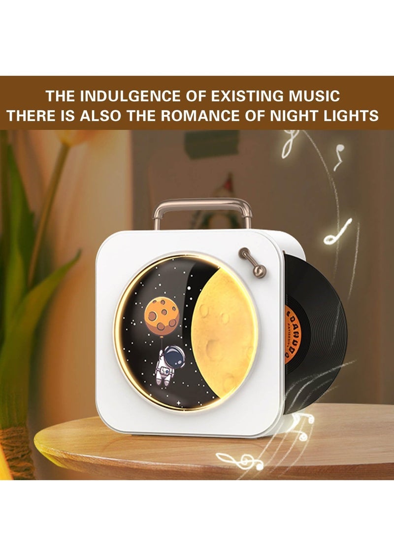 Record Retro Bluetooth Speaker 2024 New Lunar Bluetooth Speaker Wireless Bluetooth Audio Bluetooth 5.3 Hands Free Answering 360 Degree surround Desktop Stereo Sound Speakers Idea Gift - Image 2