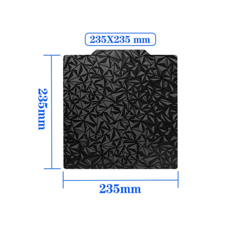 Pei Build Plate 235x235mm Double-Sided Pei Film + Peo Spring Steel - Tool-Free Model Removal Compatible With Ender 3/3 Pro/3S/3 V2/Cr 20/20 Pro/Ender 5/5 Pro For 3D Printers With 220x220mm Print Platf - Image 2