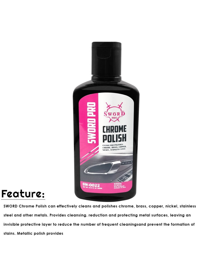 Sword Pro Sword Pro Chrome Polish SW-0022 – Cleans and Polishes Chrome, Brass, Copper, Nickel, Stainless Steel - Image 2