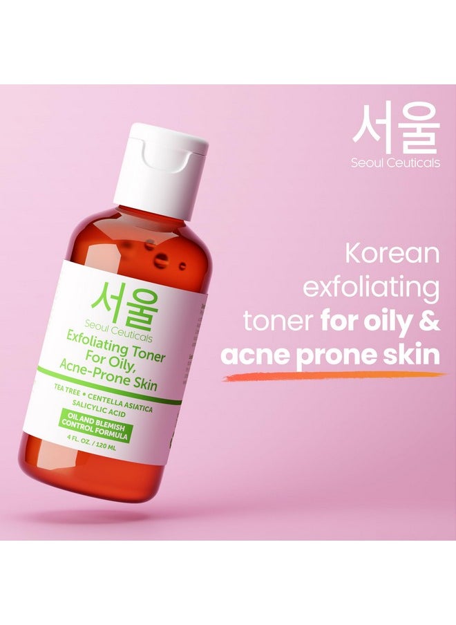 seoulceuticals SeoulCeuticals Korean Toner for Oily Acne Prone Skin - Korean Skin Care Tea Tree Toner for Face - Facial Toner Centella Asiatica, Salicylic Acid. 4 FL OZ  - Image 4