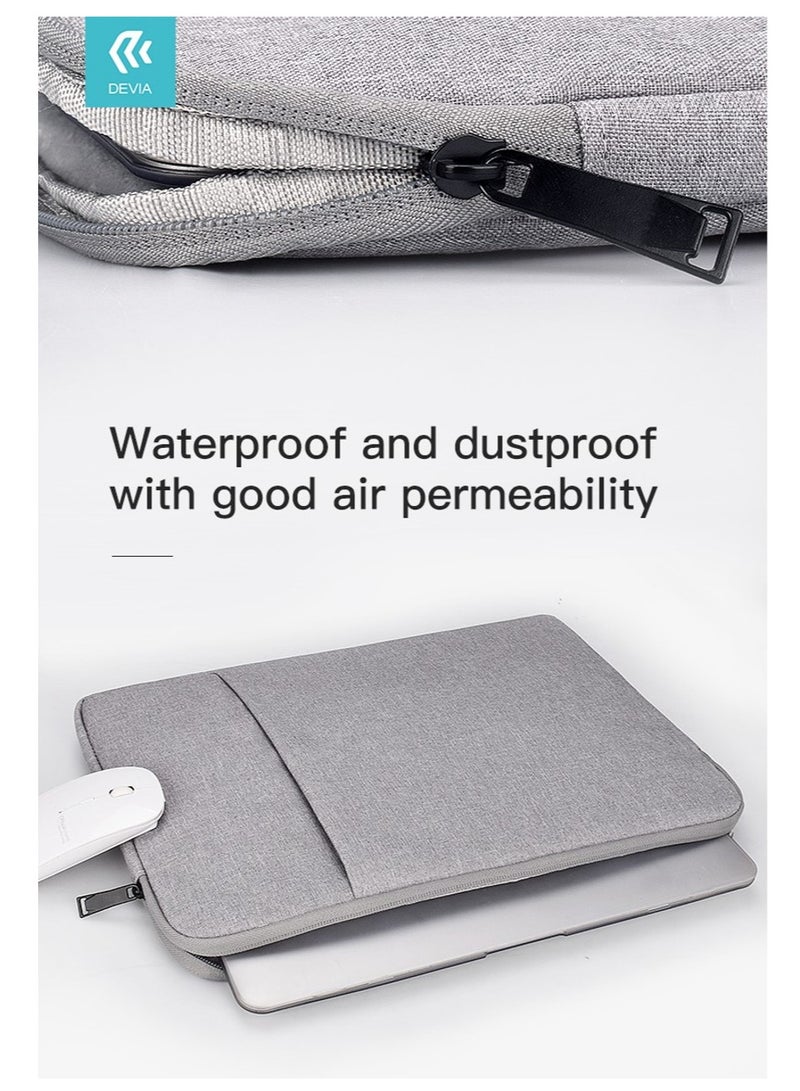 Devia Business Inner Bag with Pocket for MacBook Air 13.3" & Pro 13.3" & Pro 14.2" (Silver Grey) - Image 3