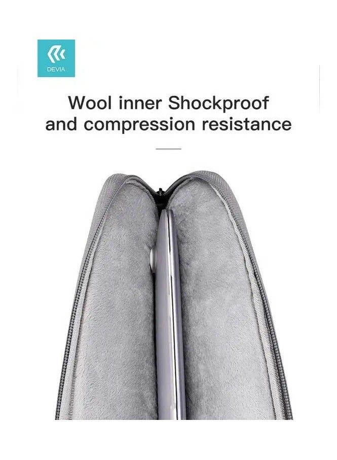 Devia Business Inner Bag with Pocket for MacBook Air 13.3" & Pro 13.3" & Pro 14.2" (Silver Grey) - Image 4