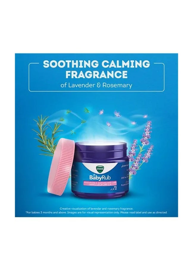 Vicks VapoRub Vicks BabyRub – Soothing Chest Rub for Babies | Gentle Formula with Aloe & Lavender - 50g - Image 3