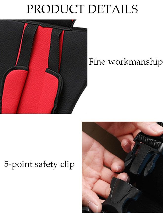 Portable Child Car Safety Seat Safety Chair With Five-Point Belt For kids - Image 4