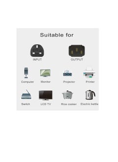 Terabyte Computer Printer and LCD Monitor UK 3 pin High Quality Power Cable with Protection Fuse 1.5m  - Image 3
